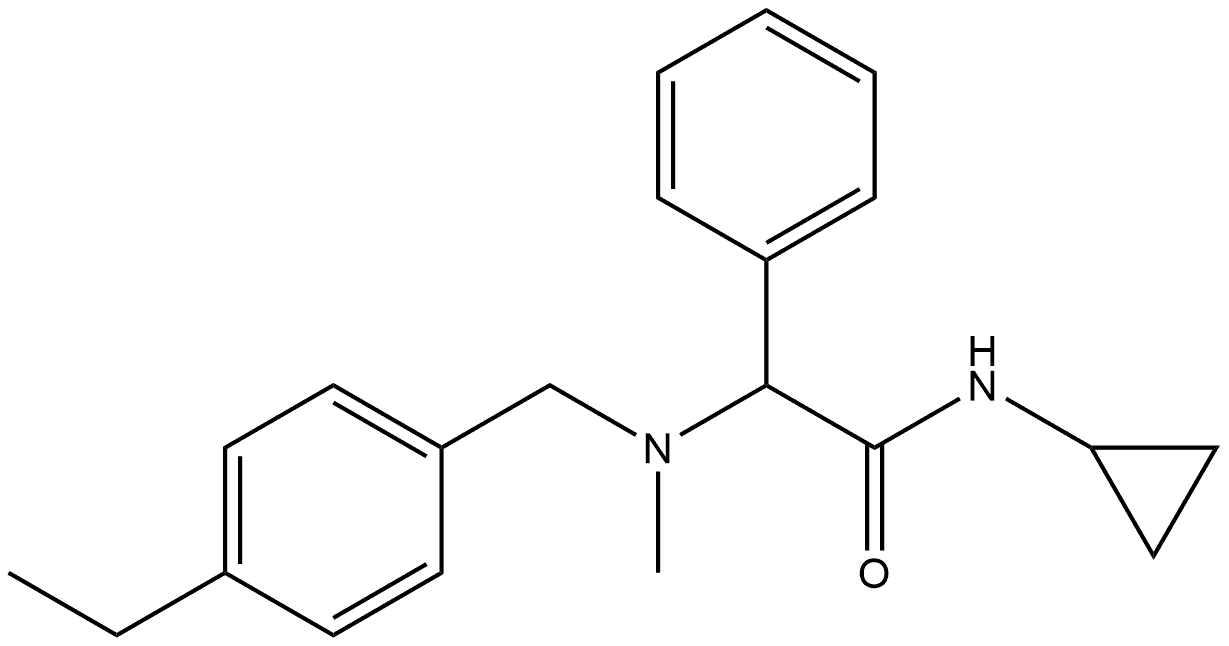 Benzeneacetamide, N-cyclopropyl-α-[[(4-ethylphenyl)methyl]methylamino]- Structural