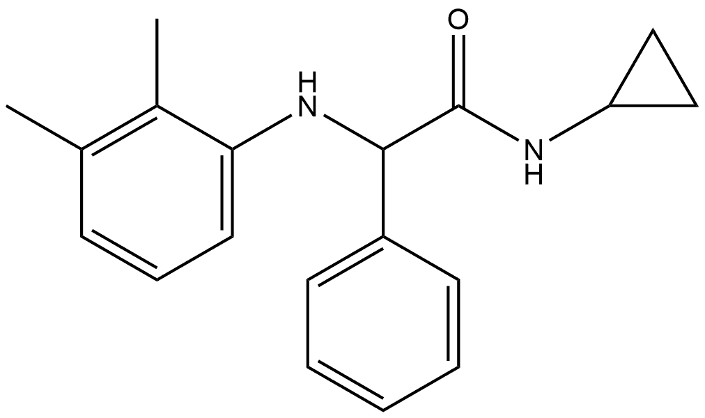Benzeneacetamide, N-cyclopropyl-α-[(2,3-dimethylphenyl)amino]- Structural