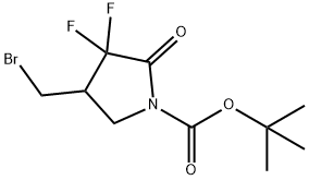 tert-butyl
4-(bromomethyl)-3,3-difluoro-2-oxopyrrolidine-1-c
arboxylate Structural