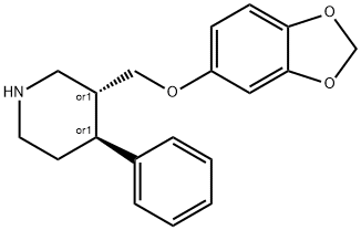rel-(3R,4S)-3-[(1,3-Benzodioxol-5-yloxy)methyl]-4-phenylpiperidine Hydrochloride Structural