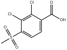 Benzoic acid, 2,3-dichloro-4-(methylsulfonyl)- Structural