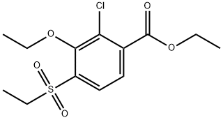 Benzoic acid, 2-chloro-3-ethoxy-4-(ethylsulfonyl)-, ethyl ester Structural