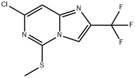 Imidazo[1,2-c]pyrimidine, 7-chloro-5-(methylthio)-2-(trifluoromethyl)- Structural