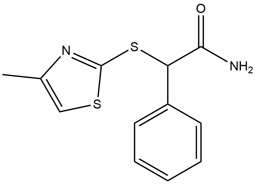 Benzeneacetamide, α-[(4-methyl-2-thiazolyl)thio]- Structural