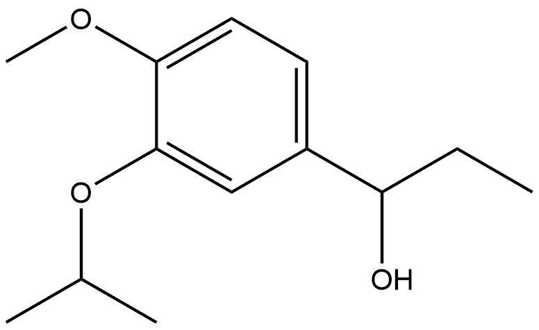 Benzenemethanol, α-ethyl-4-methoxy-3-(1-methylethoxy)- Structural