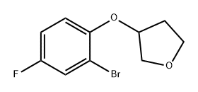 Furan, 3-(2-bromo-4-fluorophenoxy)tetrahydro- Structural