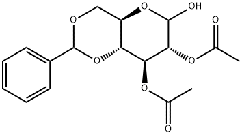 Glucopyranose, 4,6-O-benzylidene-, 2,3-diacetate (6CI) Structural