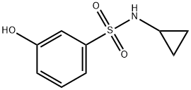 N-Cyclopropyl-3-hydroxybenzene-1-sulfonamide Structural