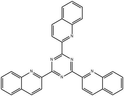 Quinoline, 2,2'',2''''-(1,3,5-triazine-2,4,6-triyl)tris- Structural
