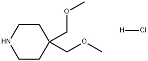 Piperidine, 4,4-bis(methoxymethyl)-, hydrochloride (1:1) Structural