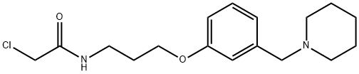Acetamide, 2-chloro-N-[3-[3-(1-piperidinylmethyl)phenoxy]propyl]- Structural