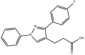 JR-6892, 3-(3-(4-Fluorophenyl)-1-phenyl-1H-pyrazol-4-yl)propanoic acid, 97% Structural