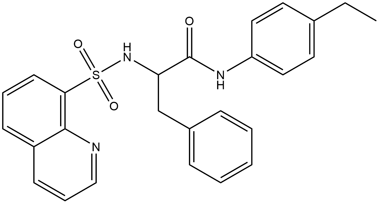 N-(4-Ethylphenyl)-3-phenyl-2-(quinoline-8-sulfonamido)propanamide Structural