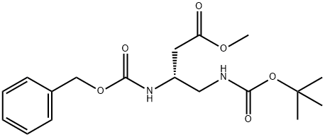 Butanoic acid, 4-[[(1,1-dimethylethoxy)carbonyl]amino]-3-[[(phenylmethoxy)carbonyl]amino]-, methyl ester, (R)- (9CI) Structural