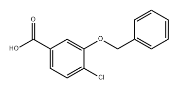 Benzoic acid, 4-chloro-3-(phenylmethoxy)- Structural