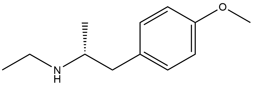 Benzeneethanamine, N-ethyl-4-methoxy-α-methyl-, (αR)- Structural