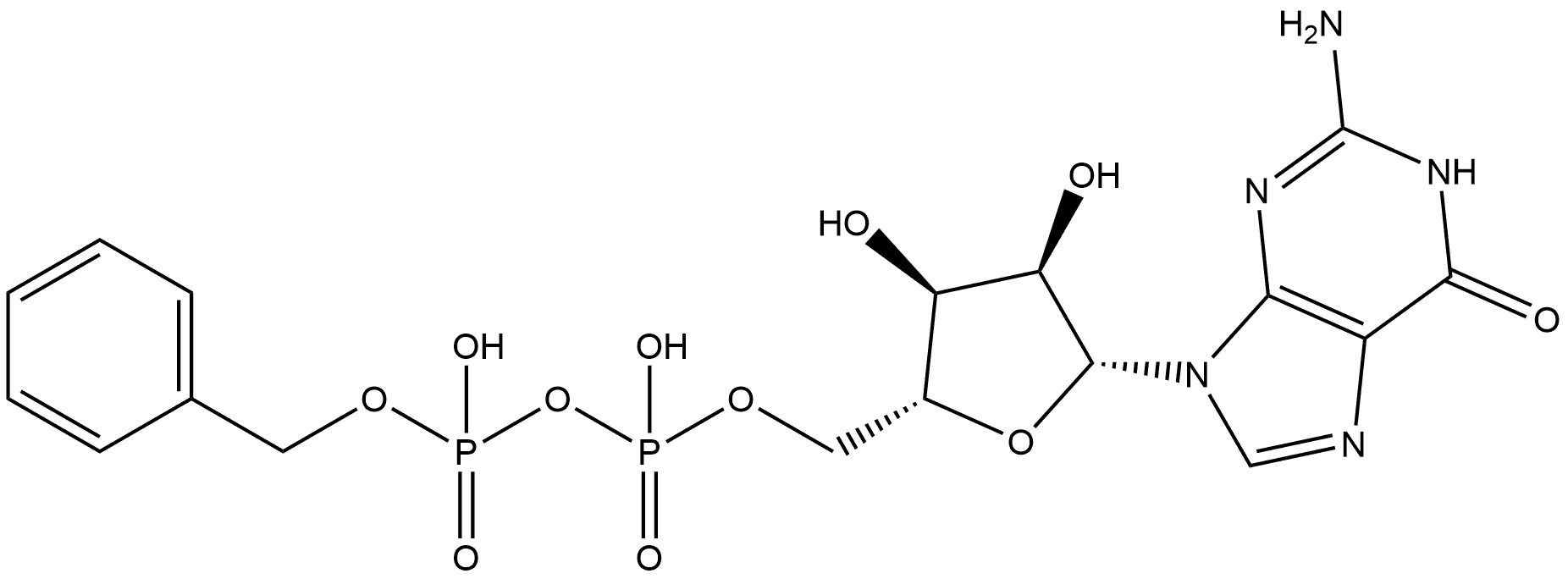 Guanosine diphosphate, benzyl ester (6CI) Structural