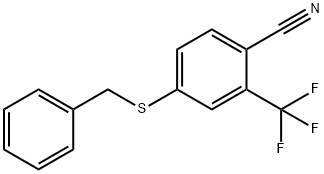 Benzonitrile, 4-[(phenylmethyl)thio]-2-(trifluoromethyl)- Structural