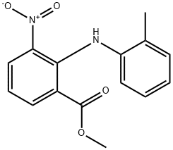 Benzoic acid, 2-[(2-methylphenyl)amino]-3-nitro-, methyl ester Structural