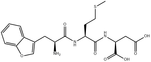 L-Aspartic acid, N-[N-[3-(3-benzofuranyl)-L-alanyl]-L-methionyl]- (9CI) Structural