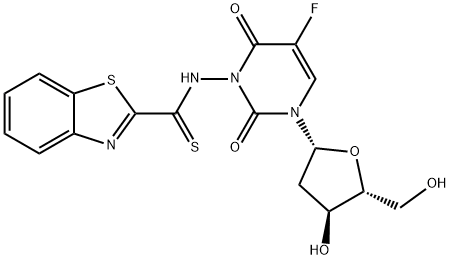 Uridine, 3-[(2-benzothiazolylthioxomethyl)amino]-2'-deoxy-5-fluoro- (9CI) Structural