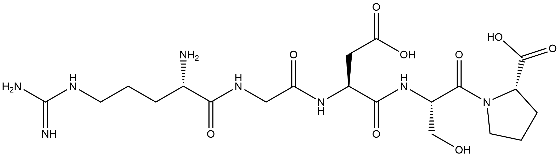 H-Arg-Gly-Asp-Ser-Pro-OH Structural
