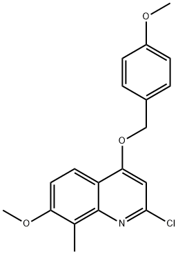 Quinoline, 2-chloro-7-methoxy-4-[(4-methoxyphenyl)methoxy]-8-methyl- Structural