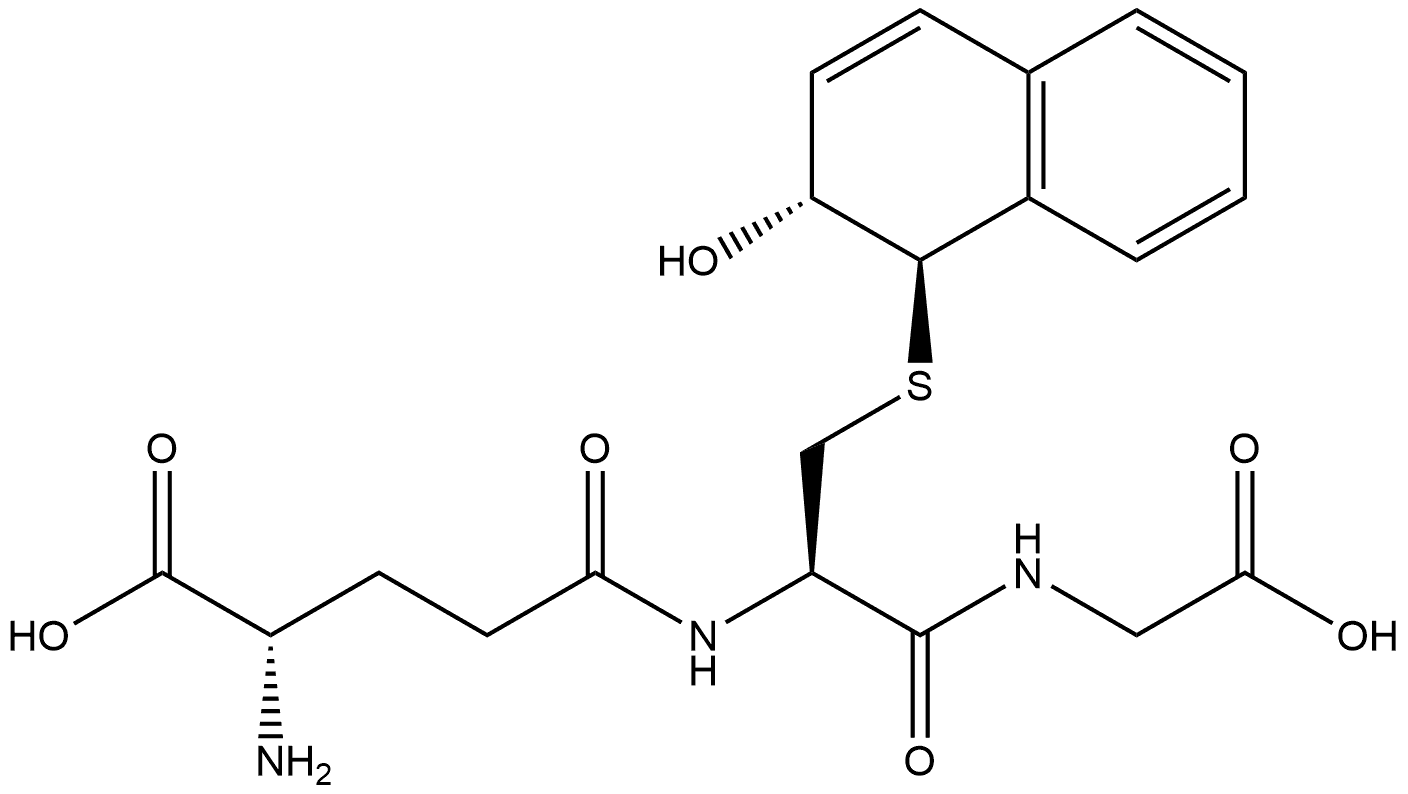 Glycine, L-γ-glutamyl-S-[(1R,2R)-1,2-dihydro-2-hydroxy-1-naphthalenyl]-L-cysteinyl- Structural