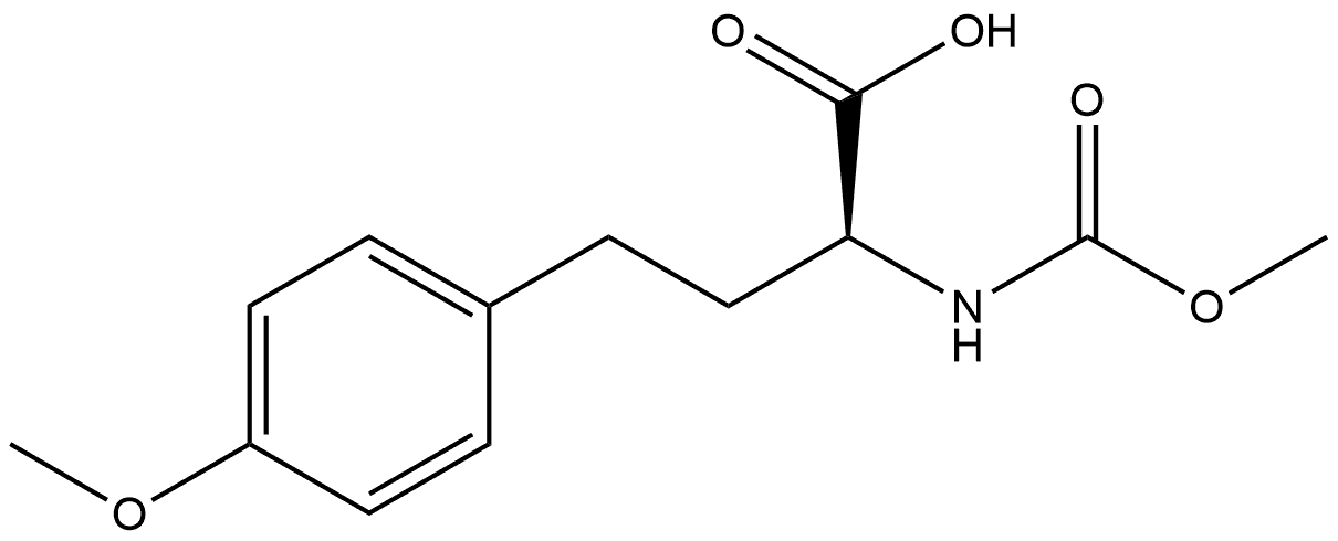 Benzenebutanoic acid, 4-methoxy-α-[(methoxycarbonyl)amino]-, (αS)- Structural