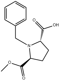 trans-1-Benzyl-5-(methoxycarbonyl)pyrrolidine-2-carboxylic acid Structural