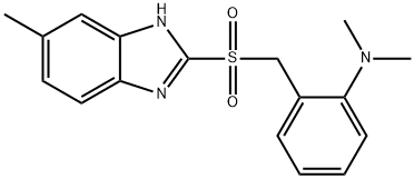 Benzenamine, N,N-dimethyl-2-[[(6-methyl-1H-benzimidazol-2-yl)sulfonyl]methyl]- Structural
