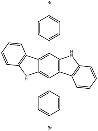 Indolo[3,2-b]carbazole, 6,12-bis(4-bromophenyl)-5,11-dihydro- Structural