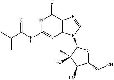 Guanosine, 2'-C-methyl-N-(2-methyl-1-oxopropyl)- Structural