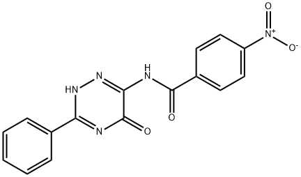 Benzamide, N-(2,5-dihydro-5-oxo-3-phenyl-1,2,4-triazin-6-yl)-4-nitro- Structural