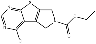 ethyl 4-chloro-5,7-dihydro-6H-pyrrolo[3',4':4,5]thieno[2,3-d]pyrimidine-6-carboxylate Structural