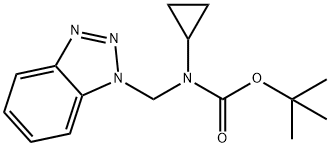 tert-Butyl N-(1H-1,2,3-benzotriazol-1-ylmethyl)-N-cyclopropylcarbamate Structural