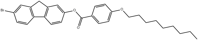 Benzoic acid, 4-(nonyloxy)-, 7-bromo-9H-fluoren-2-yl ester Structural
