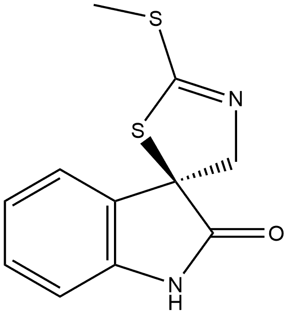 Spiro[3H-indole-3,5'(4'H)-thiazol]-2(1H)-one, 2'-(methylthio)-, (3S)- Structural