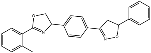 Isoxazole, 3-[4-[4,5-dihydro-2-(2-methylphenyl)-4-oxazolyl]phenyl]-4,5-dihydro-5-phenyl- Structural