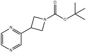 tert-Butyl 3-(pyrazin-2-yl)azetidine-1-carboxylate Structural