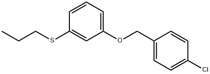Benzene, 1-[(4-chlorophenyl)methoxy]-3-(propylthio)- Structural