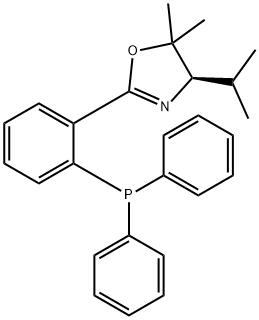 Oxazole, 2-[2-(diphenylphosphino)phenyl]-4,5-dihydro-5,5-dimethyl-4-(1-methylethyl)-, (4R)- Structural