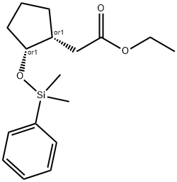 Ethyl 2-(cis-2-((dimethyl(phenyl)silyl)oxy)cyclopentyl)acetate Structural