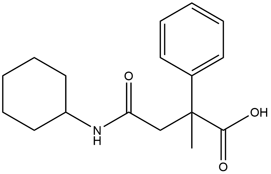Benzeneacetic acid, α-[2-(cyclohexylamino)-2-oxoethyl]-α-methyl- Structural