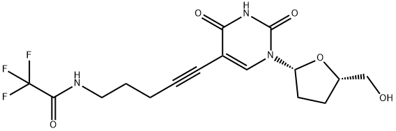 Uridine, 2',3'-dideoxy-5-[5-[(trifluoroacetyl)amino]-1-pentynyl]- (9CI) Structural