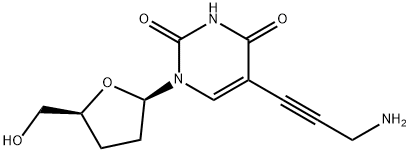Uridine, 5-(3-amino-1-propyn-1-yl)-2',3'-dideoxy- Structural