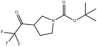 Tert-butyl 3-(2,2,2-trifluoroacetyl)pyrrolidine-1-carboxylate Structural