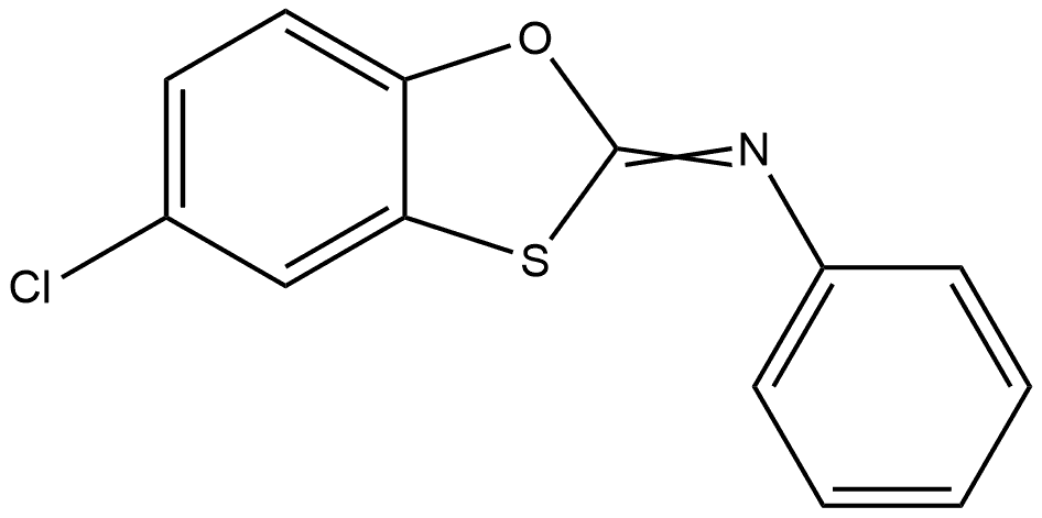 Benzenamine, N-(5-chloro-1,3-benzoxathiol-2-ylidene)- Structural