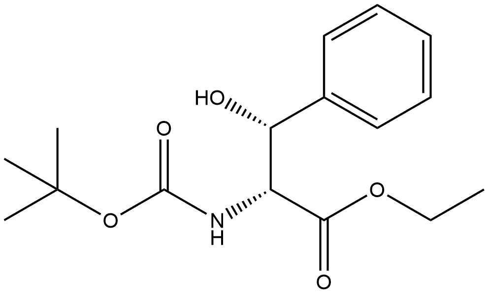 D-Phenylalanine, N-[(1,1-dimethylethoxy)carbonyl]-β-hydroxy-, ethyl ester, (αR,βR)-rel- Structural