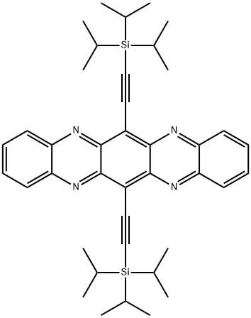 Quinoxalino[2,3-b]phenazine, 6,13-bis[2-[tris(1-methylethyl)silyl]ethynyl]- Structural